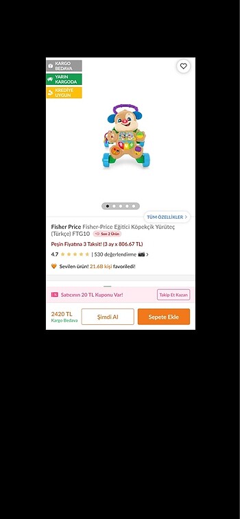 Fisher Price Fisherprice Yürüteç