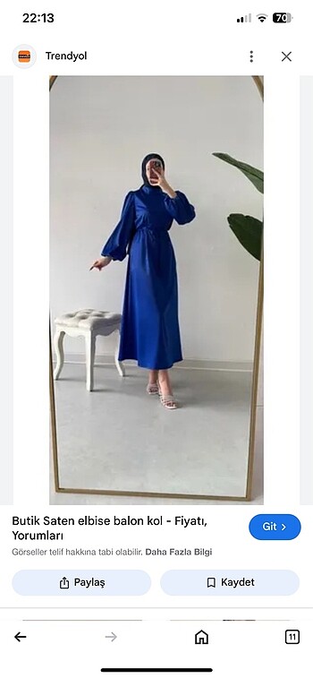 Diğer Saks mavisi saten elbise 400 TL?den vereceğim 1500 TL?den almışt