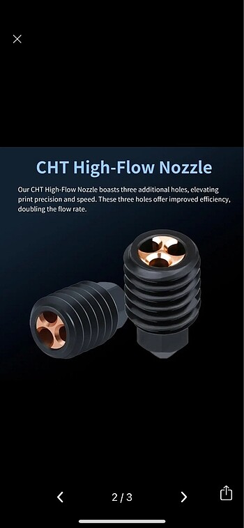 Diğer Bambu lab P1P X1C Gelişmiş CHT Nozzle