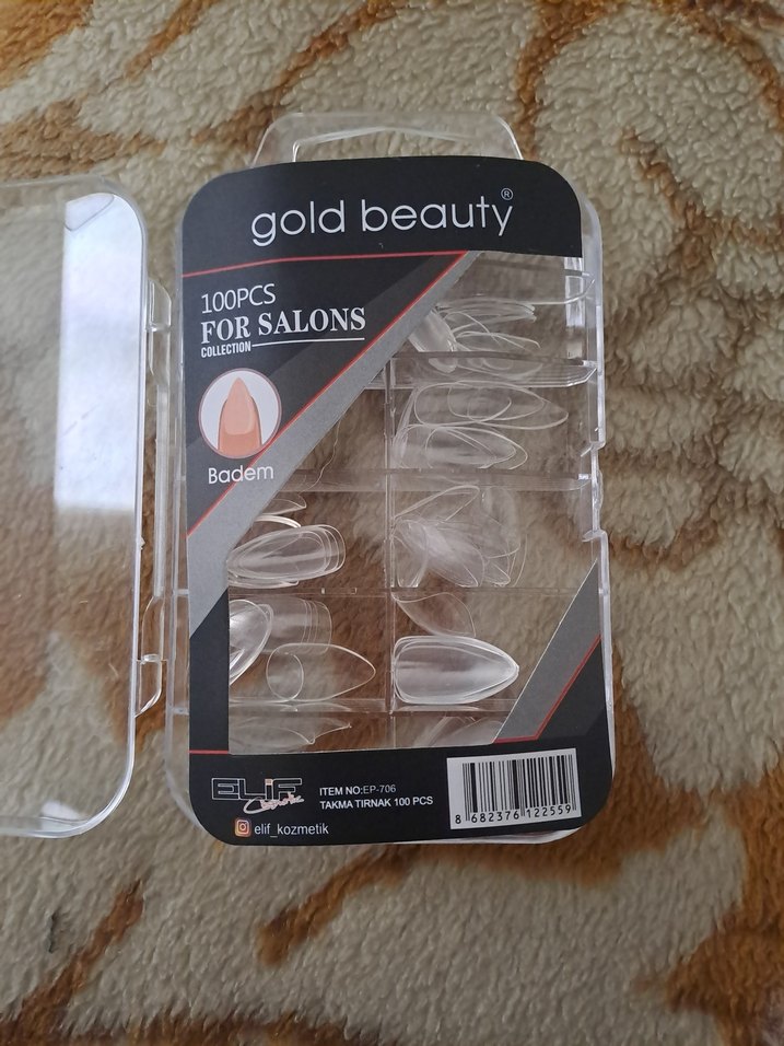 Bej Şeffaf Tırnak Ucu Seti - Görsel 3