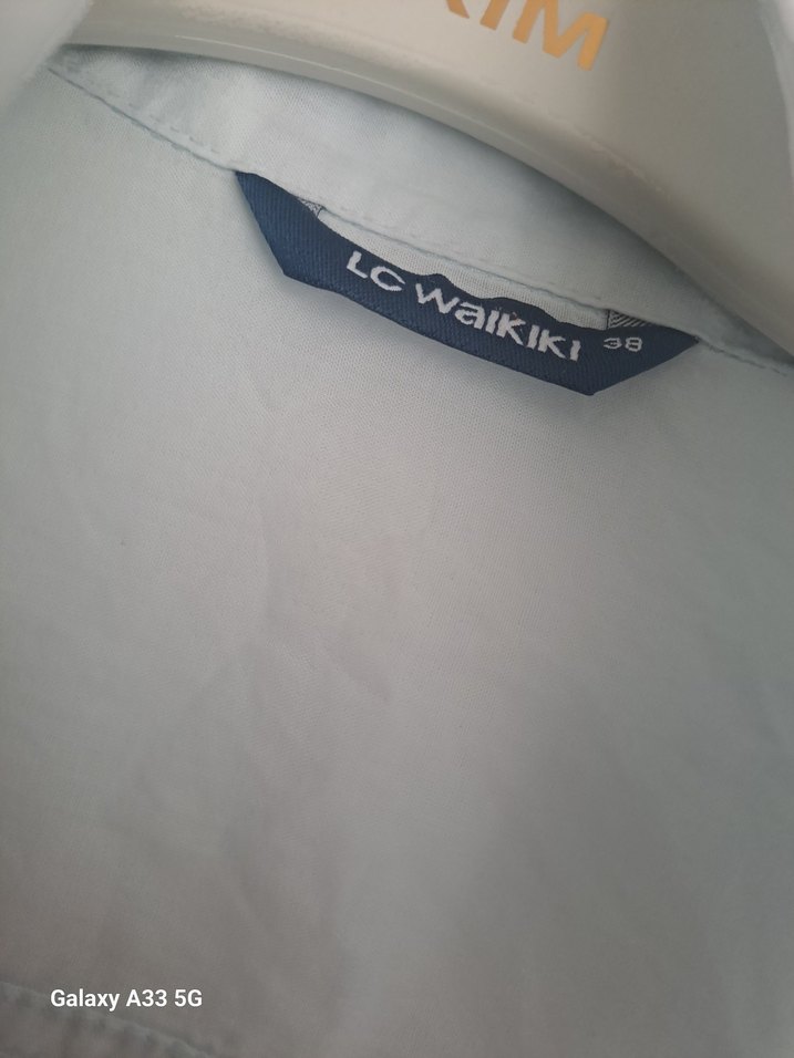 Mavi Kadın Keten Gömlek - Görsel 4