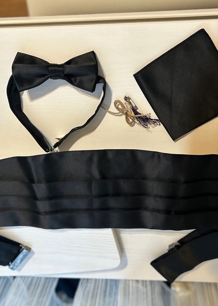 Damat marka papyon ve kuşak seti - Görsel 4
