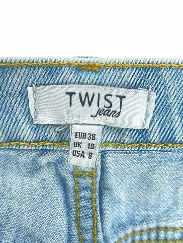 38 Beden mavi Renk Twist Mini Şort %70 İndirimli.