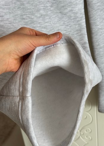 Gri Baskılı Kız Sweatshirt ve Eşofman Takımı - Görsel 3