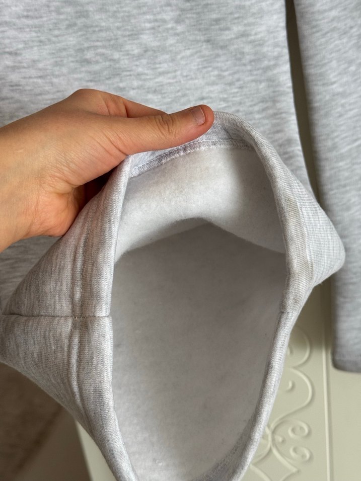 Gri Baskılı Kız Sweatshirt ve Eşofman Takımı - Görsel 3