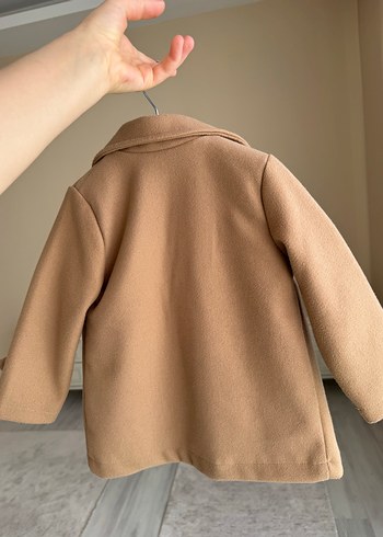 Çocuk Bej Düğmeli Kaban - Görsel 2