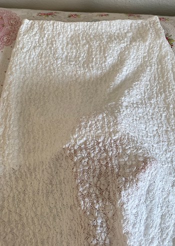 Beyaz Dantel Detaylı Uzun Kadın Etek - Görsel 3