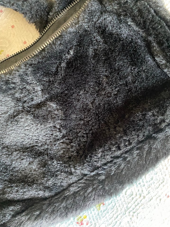 Siyah Kürklü Kadın Omuz Çantası - Görsel 2