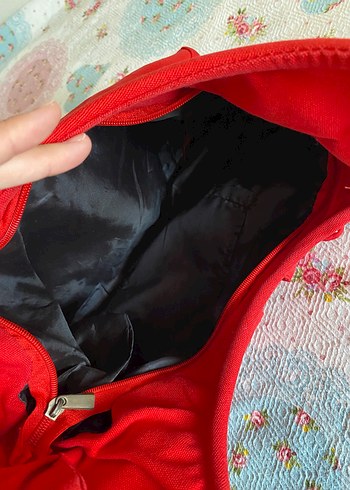 Düğmeli Kırmızı Kadın Omuz Çantası - Görsel 3