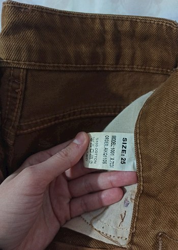 Kahverengi Taba Mom Jean - Görsel 4