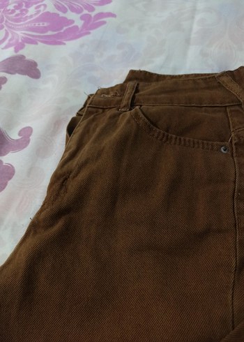 Kahverengi Taba Mom Jean - Görsel 3