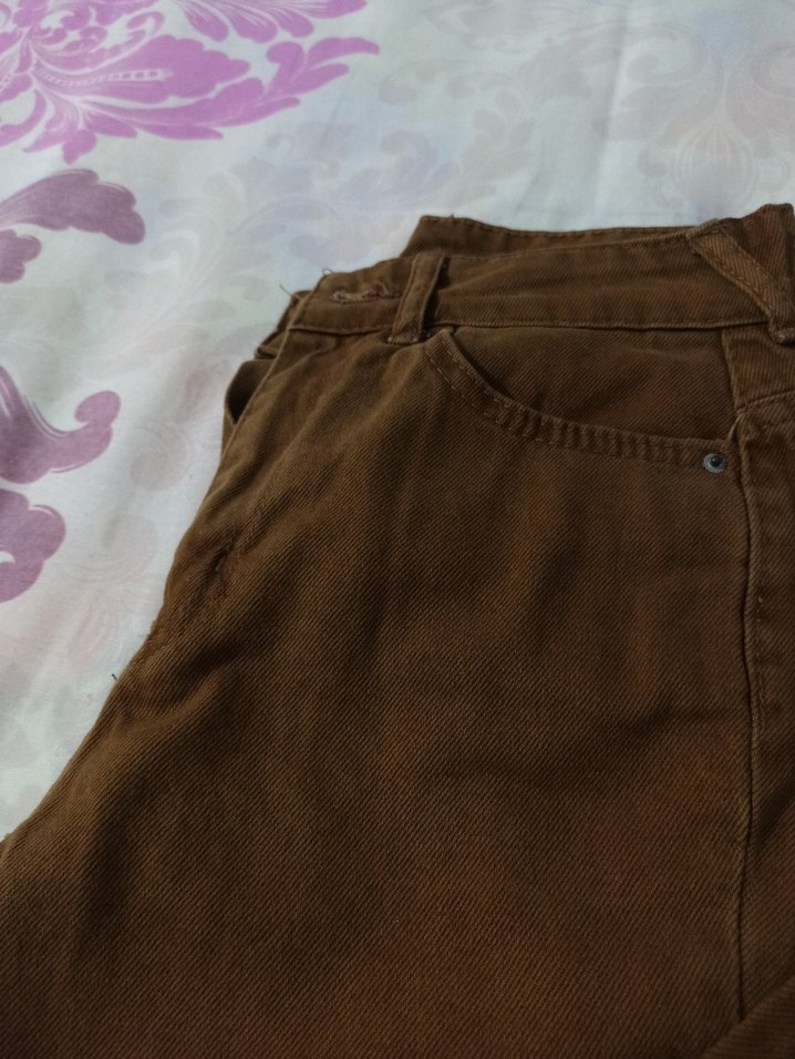 Kahverengi Taba Mom Jean - Görsel 3