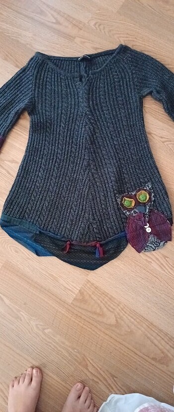 Örme kazak tunik y2k - Görsel 2