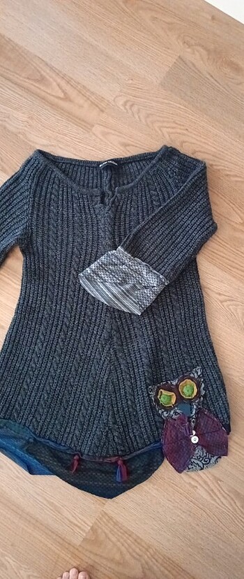 Örme kazak tunik y2k - Görsel 3