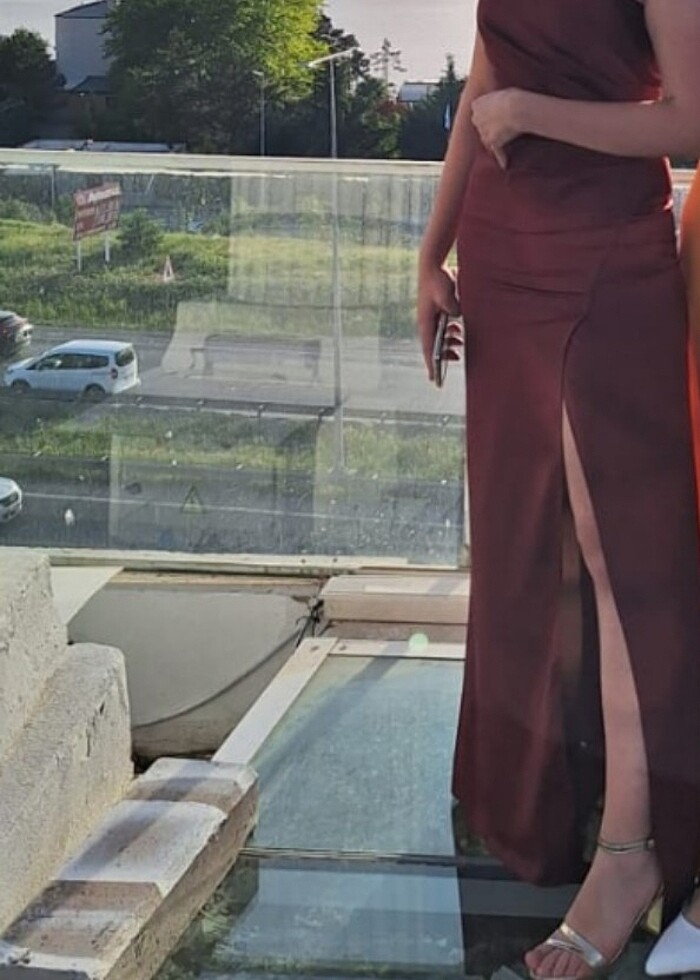 Saten abiye elbise - Görsel 2