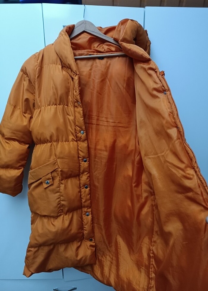 Uzun şişme mont  - Görsel 3