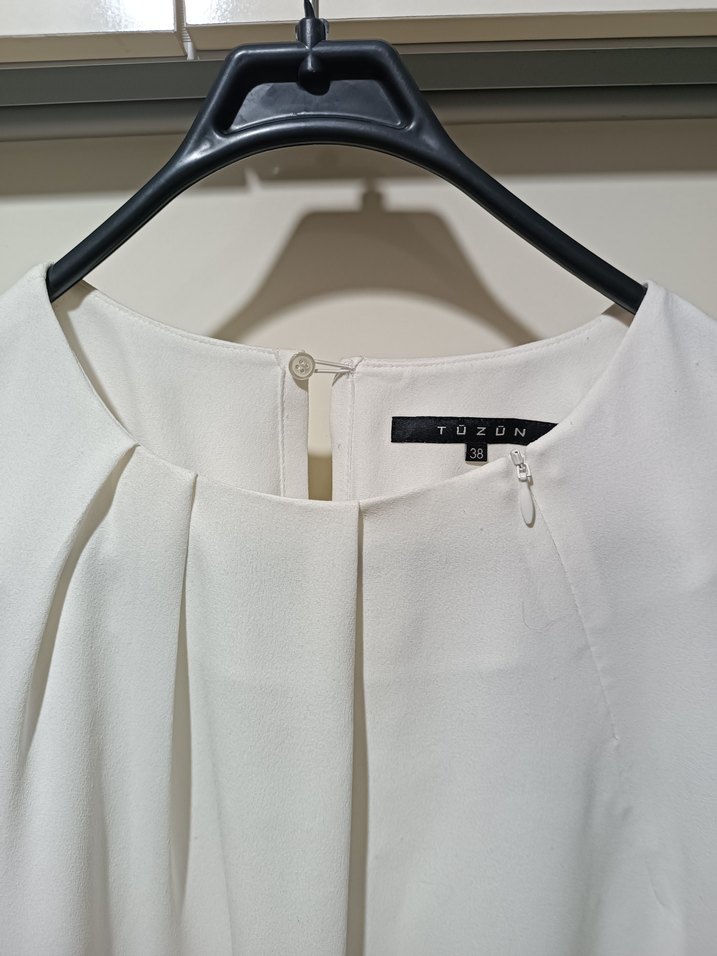 Tüzün Beyaz şık elbise - Görsel 3