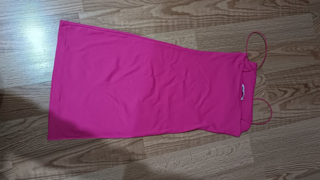 Zara Pembe Askılı Mini elbise - Görsel 2