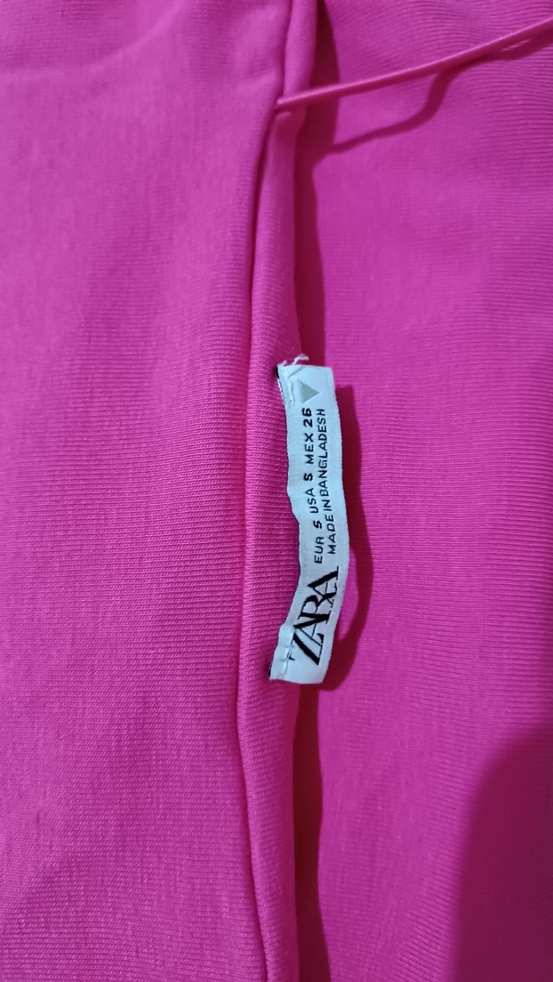 Zara Pembe Askılı Mini elbise - Görsel 3