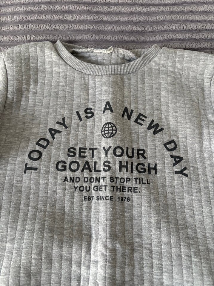 Gri Erkek Çocuk Uzun Kollu Triko Sweatshirt - Görsel 2