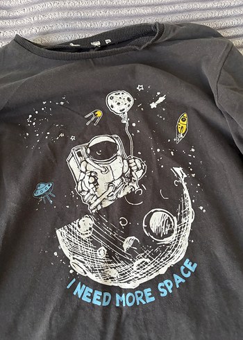 Uzun Kollu Gri Erkek Çocuk Tişort - Görsel 2