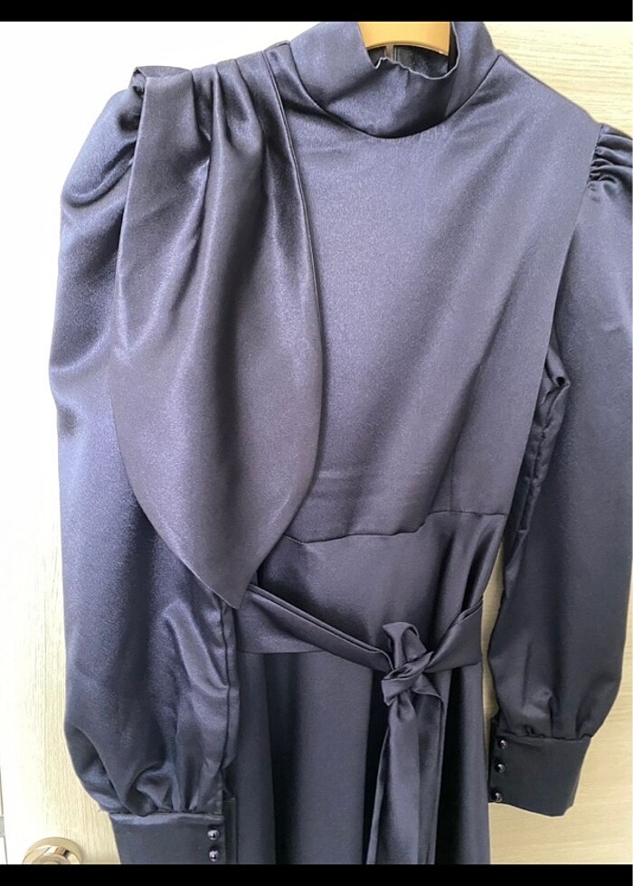 Lacivert Nişanlık Abiye Elbise - Görsel 4