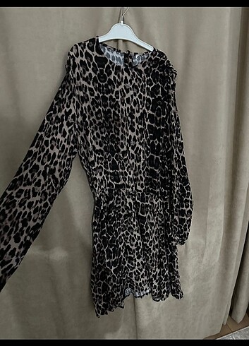 Leopar elbise 
