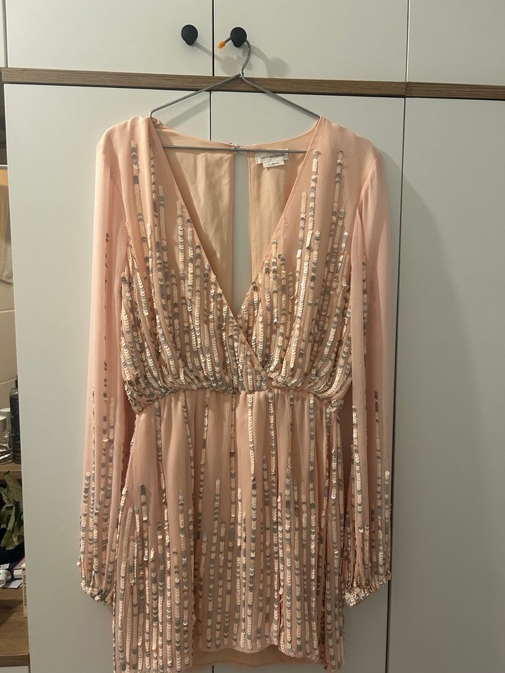 Lovers and Friends Pul Detaylı Pembe Mini Elbise - Görsel 2