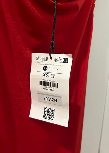 Bershka Kırmızı Uzun Drapeli Askılı Elbise - Görsel 4