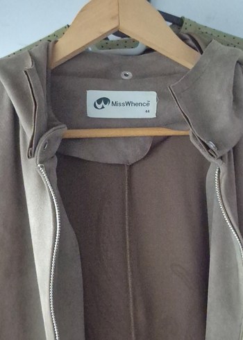 Kadın Bej Süet Uzun Palto - Görsel 5