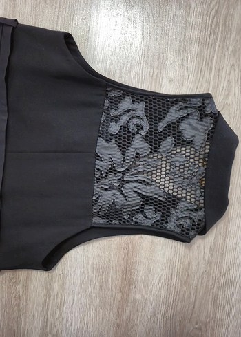 Siyah Kemerli Uzun Kadın Abiye Elbise - Görsel 6