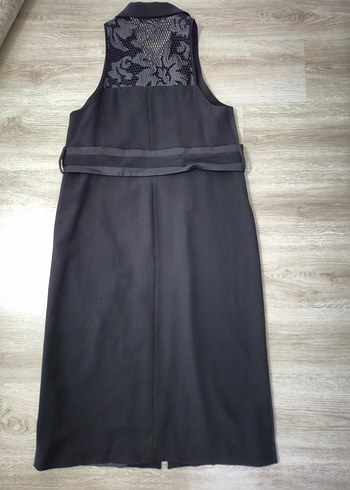 Siyah Kemerli Uzun Kadın Abiye Elbise - Görsel 5