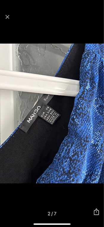 xs Beden mavi Renk Mango mini elbise