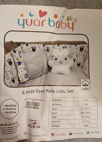 Beden 8 Parça oyun parkı uyku seti