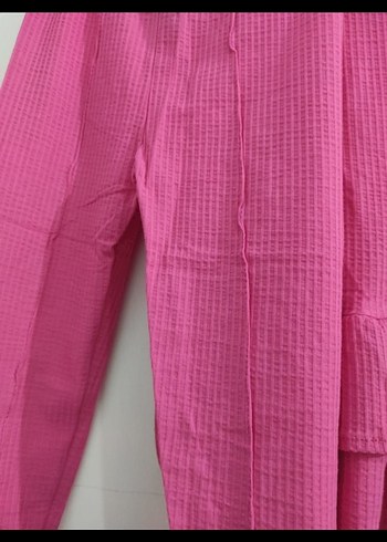 Pembe Fırfırlı Uzun Kollu Bebek Kız Takımı - Görsel 5