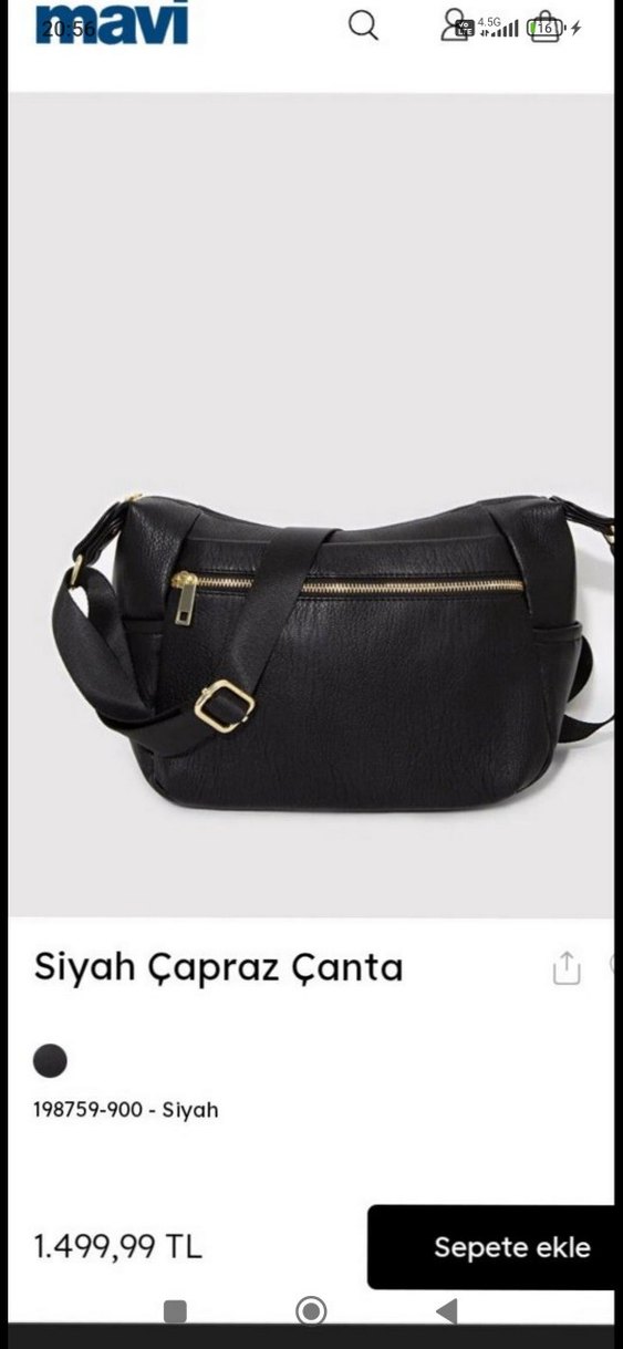 mavi jeans Siyah Deri Kemerli Çapraz Çanta #begeni - Görsel 2