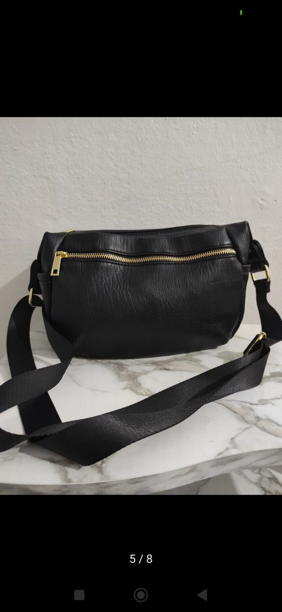 mavi jeans Siyah Deri Kemerli Çapraz Çanta #begeni - Görsel 5