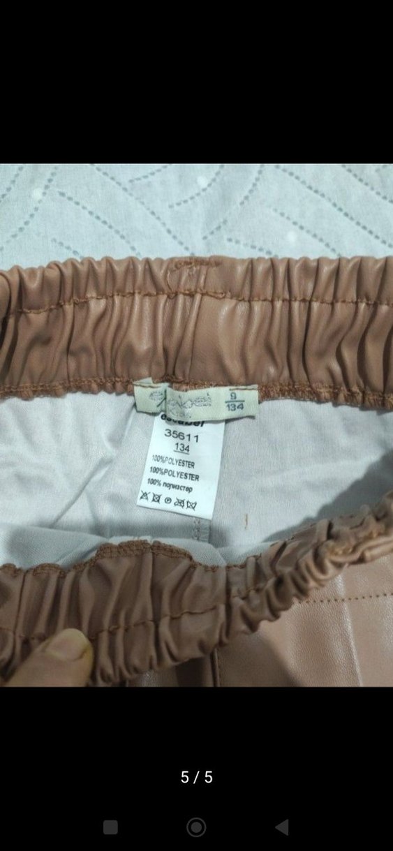 kız çocuk Bej deri Pantolon #begeni - Görsel 5
