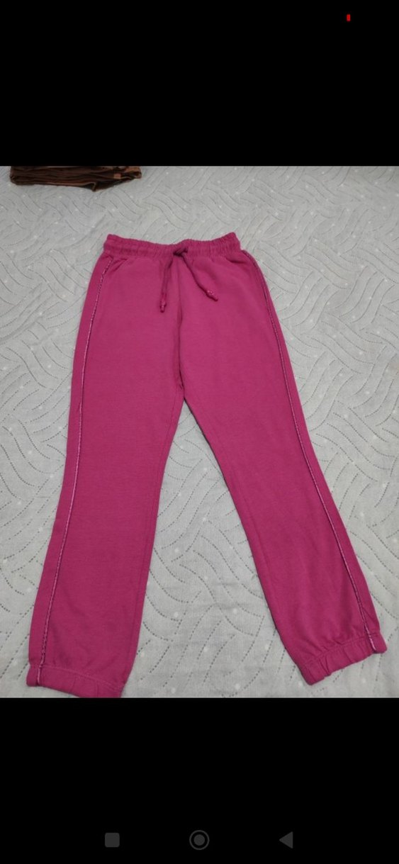 Kız Çocuk Pembe Fermuarlı Rahat Eşofman - Görsel 2