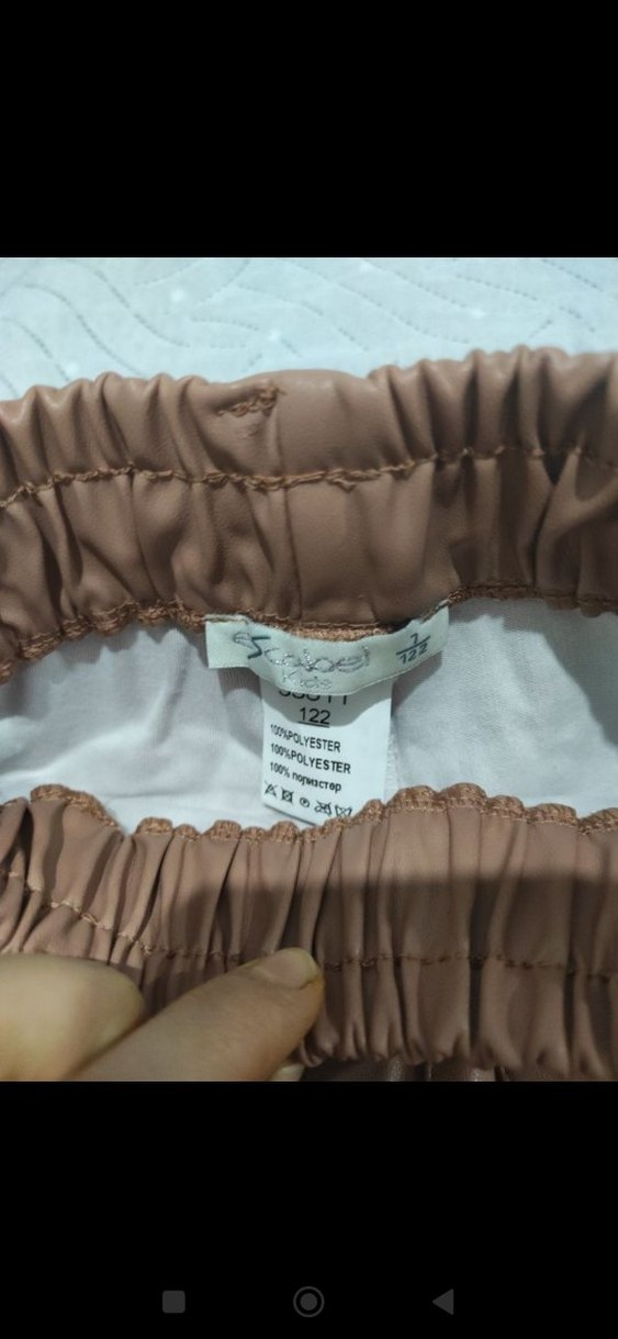 Bej Deri kız çocuk pantolon #begeni - Görsel 5