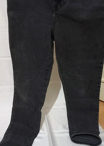 LC Waikiki Gri Kadın Denim Jean - Gevşek Kesim, Fermuarlı
