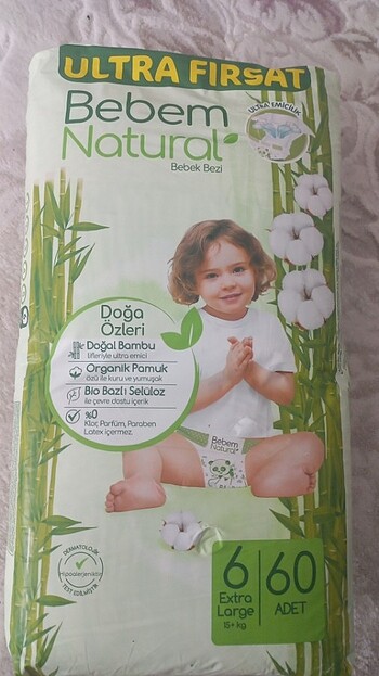 6 Beden: 16+ kg Beden BEBEM NATUREL