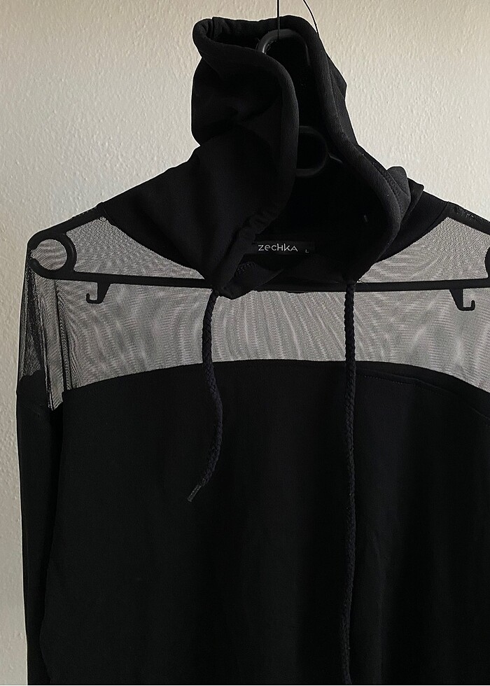 Transparan detaylı bluz - Görsel 4