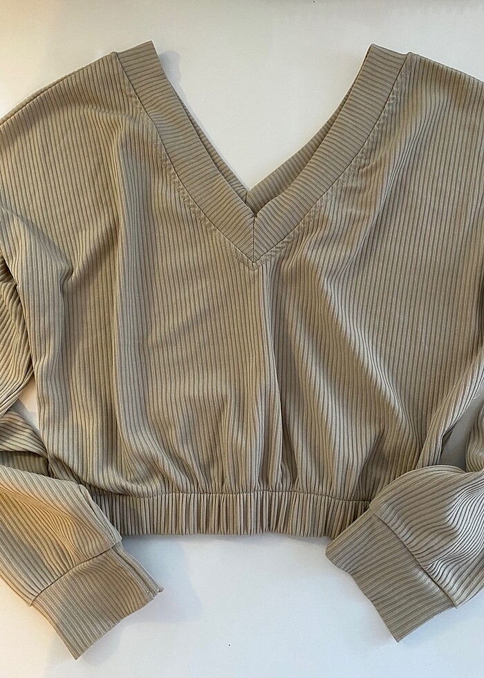 Trendyolmilla Taş V yaka Örme Bluz - Görsel 4