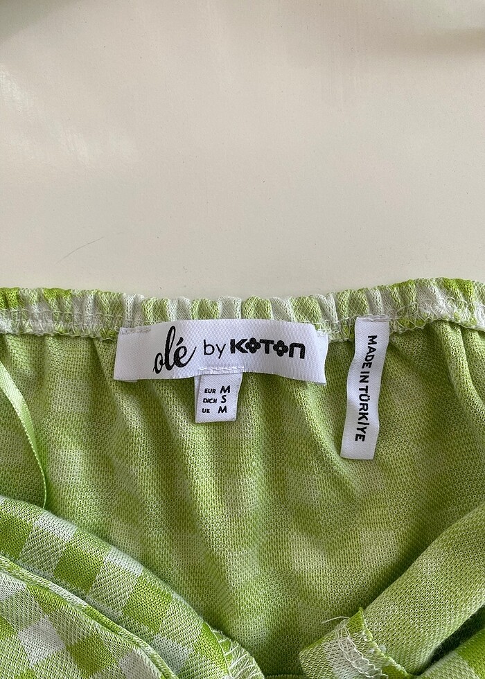 Desenli Askılı Crop Top - Görsel 4