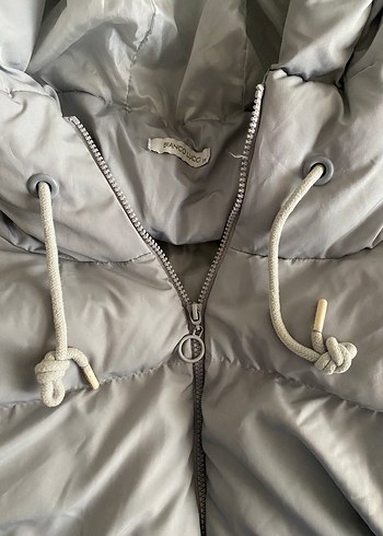 Bianco Lucci Gri Kadın Midi Kışlık Mont - Görsel 4