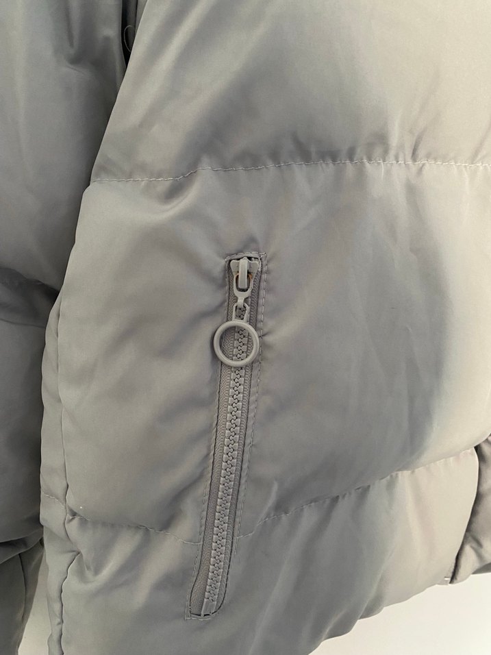 Bianco Lucci Gri Kadın Midi Kışlık Mont - Görsel 3