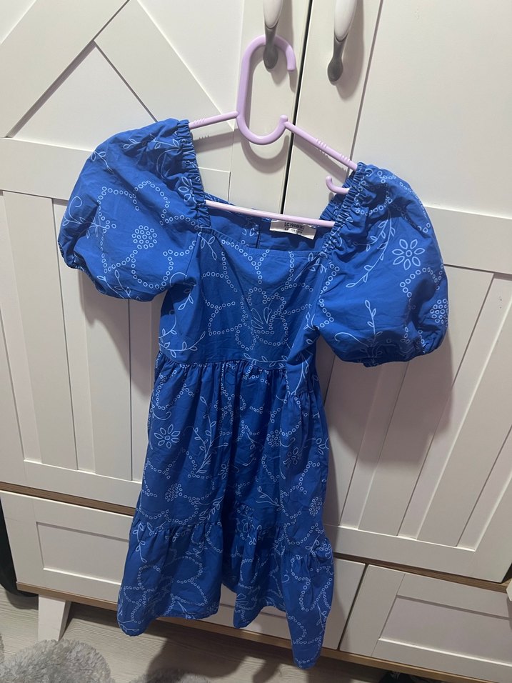 Mavi Bağlamalı Midi Bohem Elbise - Görsel 2