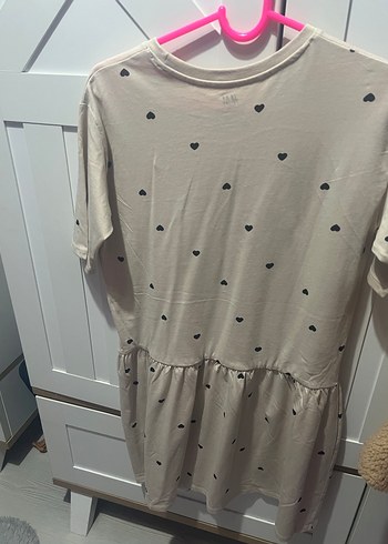 Bej Baskılı kız cocuk Midi Elbise - Görsel 2