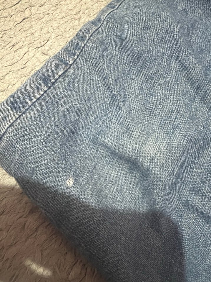 Kadın Gri ve Mavi Bol Kesim Denim Pantolon - Görsel 2